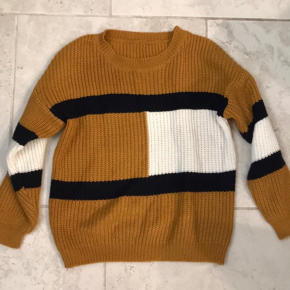 SHEIN Sweaters - *MOVING SALE* Color Block Cropped Sweater from Shein